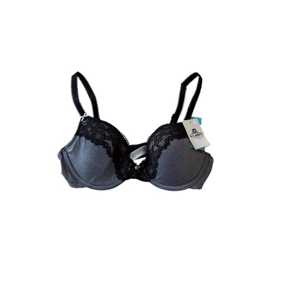 BTemptd Bra Womens 34B Denim Black Lace Lightly Padded - Picture 1 of 2